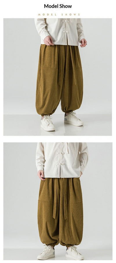 Pantalones Harem Sueltos para Hombre con Puños Elásticos - Image 10