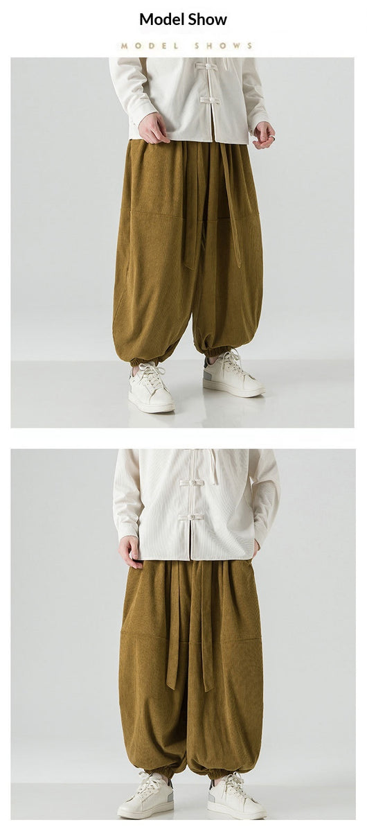 Pantalones Harem Sueltos para Hombre con Puños Elásticos - Image 10
