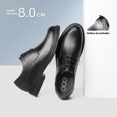 Zapatos Derby de Cuero Genuino con Alzas de 8cm para Hombre - Calzado Formal Ejecutivo - Image 5