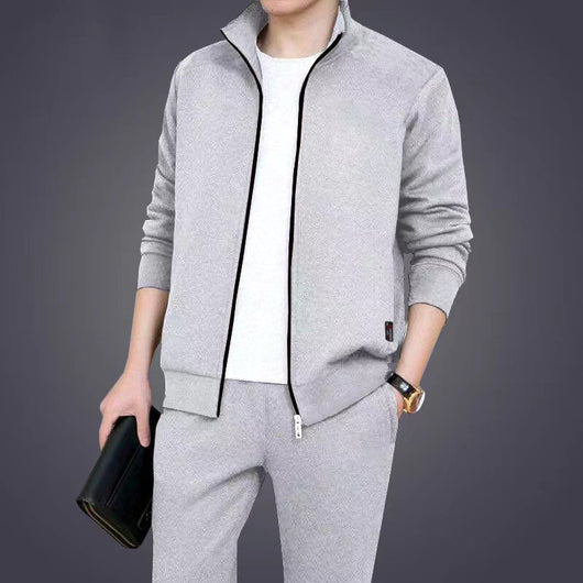 Conjunto Deportivo de 2 Piezas Talla Grande - Cardigan Casual Primavera Otoño