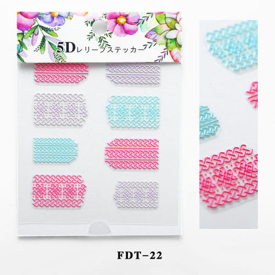 Calcomanías de Uñas con Relieve Serie Flores - Image 13
