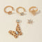 Simple Retro Geometric U-shaped Ear Hanging Ear Bone Clip Set Suit