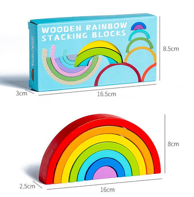 Bloques de Madera Rainbow con Rompecabezas Educativo para Niños - Image 19