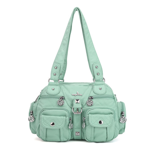 Bolsa Mensajera Casual Coreana de Color Liso - Image 8