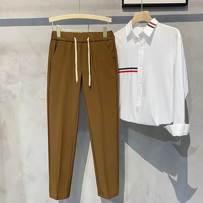 Pantalones Casuales Rectos con Cintura Elástica Talla 9 - Image 13