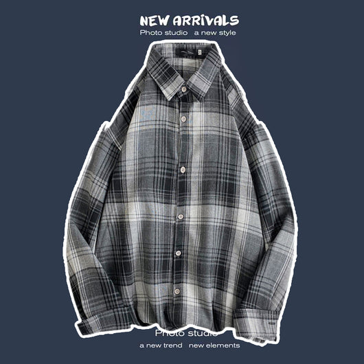 Abrigo Retro de Cuadros para Hombre - Estilo Suelto y Personalidad - Image 34