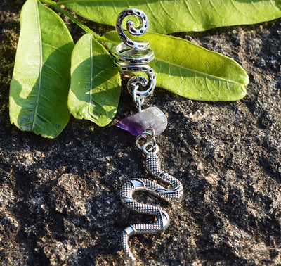 Accesorios para el Cabello de Cristal Natural Vikingo con Diseño de Serpiente - Image 9