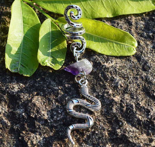 Accesorios para el Cabello de Cristal Natural Vikingo con Diseño de Serpiente - Image 9