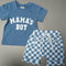Conjunto Dos Piezas: Short y Blusa Cuello Redondo a Cuadros