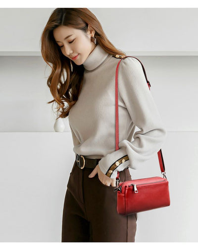 Bolso Crossbody de Cuero Genuino para Mujer - Bolsa de Hombro para Celular - Image 12