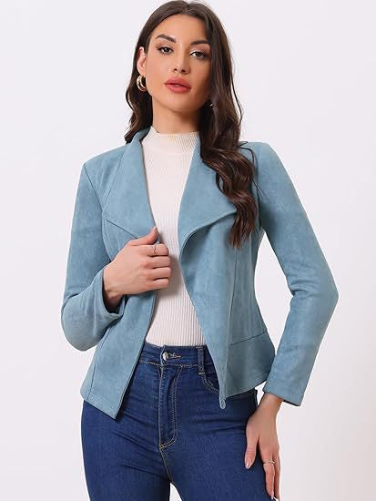 Chaqueta de Gamuza Sintética para Mujer - Abrigo Moderno - Image 8