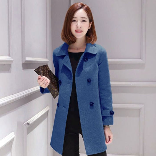 Abrigo de Lana Corte Coreano Slim Fit Elegante y Favorecedor para Mujer - Image 8