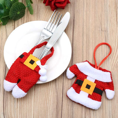 Portacubiertos Navideños de Papá Noel para Decoración de Mesa - Image 2