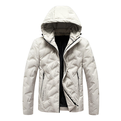 Chaqueta Acolchada con Capucha Estilo Coreano Slim Fit - Image 2