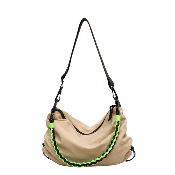 Bolsa Crossbody Naranja Grande de Nylon - Mochila Escolar de Alta Capacidad - Image 6