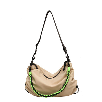 Bolsa Crossbody Naranja Grande de Nylon - Mochila Escolar de Alta Capacidad - Image 6