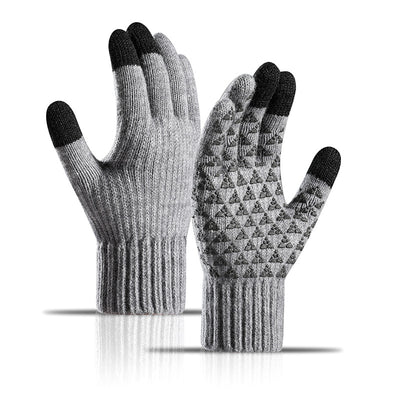 Guantes de Alpaca Tejidos Gruesos con Forro de Terciopelo y Pantalla Táctil para Invierno - Image 7