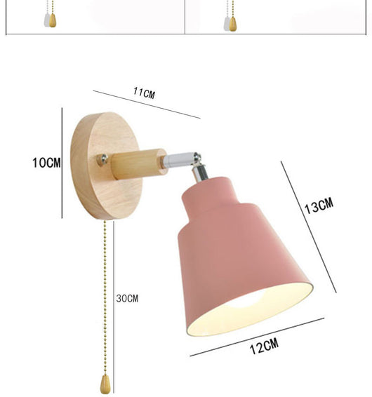 Lámpara de Mesita Minimalista en Madera para Dormitorio - Image 10