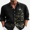Camisa Masculina de Manga Longa com Estampa de Papai Noel para o Natal