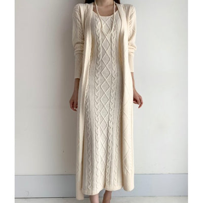 Cardigan de Lino con Vestido Tejido Integrado - Image 4