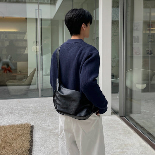 Bolsa Mensajera de Cuero PU para Hombre - Capacidad Grande, Estilo Minimalista - Image 19