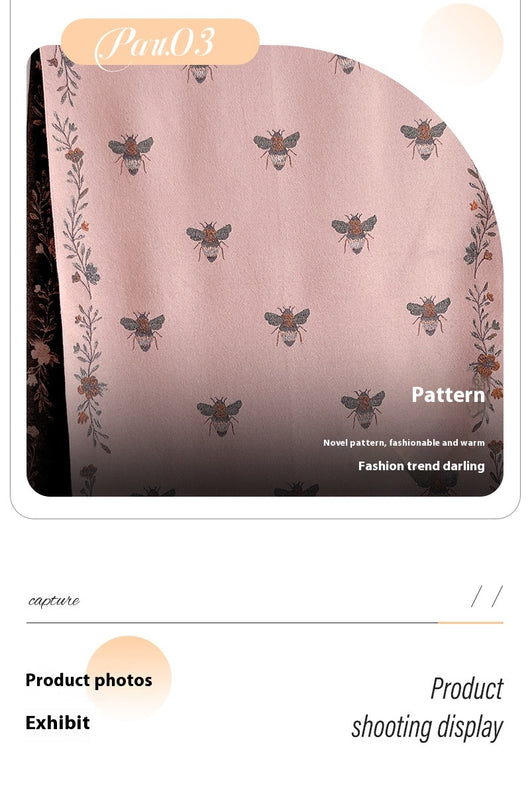 Chal de Cachemira Retro Tejido para Mujer - Abrigo Cálido Otoño Invierno - Image 16
