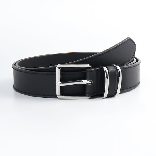 Cinturón Unisex Casual Retro con Hebilla Cuadrada Plateada - Image 10