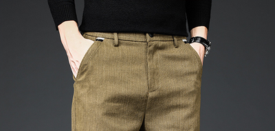Pantalones Casuales Slim Straight para Hombre - Otoño e Invierno - Image 9