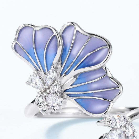 Anillo de Pétalos con Efecto Degradado Aceitoso - Image 8