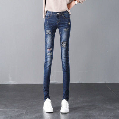 Pantalones Vaqueros Rotos de Cintura Alta Estilo Retro - Image 11