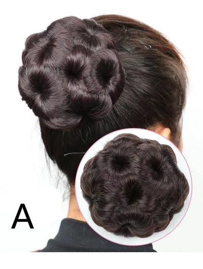 Moño Nueve Flores para Novia - Peluca de Cabello de Alta Temperatura - Image 13