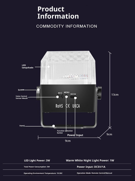 Lámpara LED Multicolor para Karaoke y Fiestas en Casa - Image 6