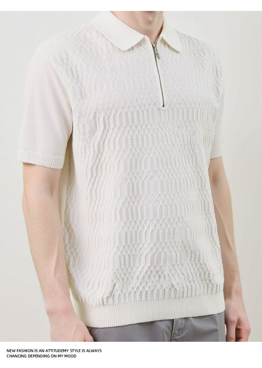 Polo Slim Fit con Textura Twist - Diseño Minimalista y Versátil - Image 9