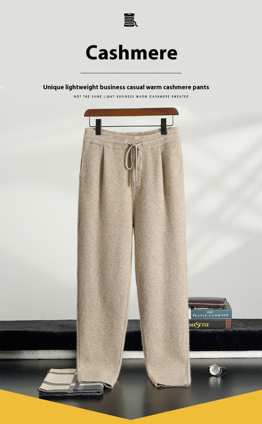 Pantalones Casuales de Cachemira Suelta para Hombre - Image 12
