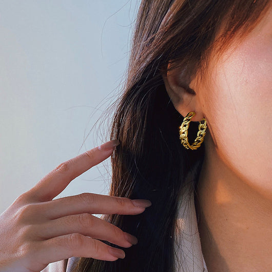 Aretes de Plata Esterlina para Mujer Lujo Minimalista - Image 8