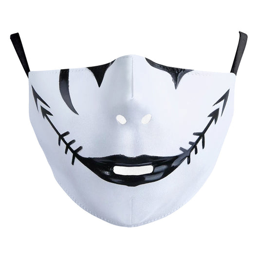 Halloween funny face mask with a digital print of a nose and two large buck teeth, featuring black ear loops. - Image 12
