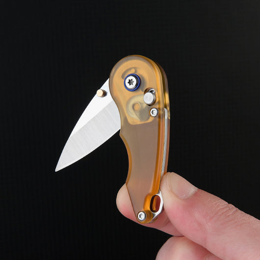 Cuchillo de Chef PEI con Mango Ámbar y Hoja Afilada de Gota de Agua - Image 11