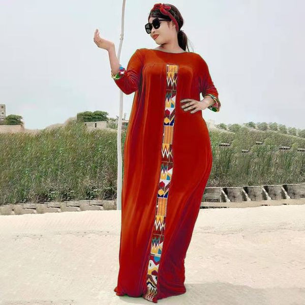 Vestidos Elegantes Tallas Grandes Africanos con Vestido Interior