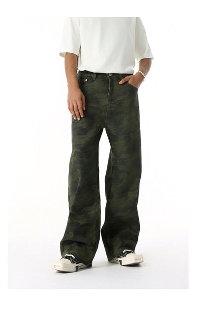Jeans Rectos Estilo Camuflaje Lavado Clásico - Image 29