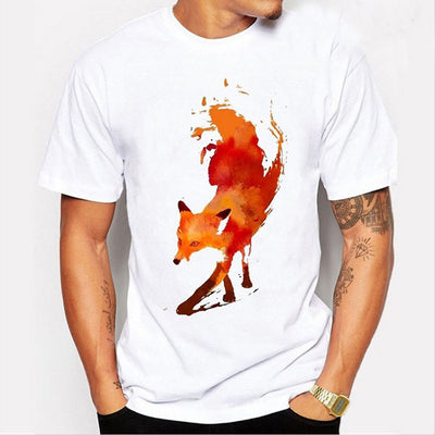 Camiseta Estampado Zorro Cuello Redondo Manga Corta - Image 8