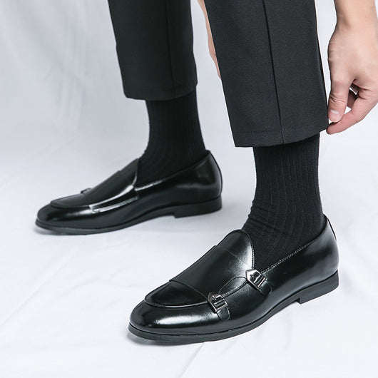 Zapatos de Cuero para Hombre Otoño con Doble Hebilla - Image 4