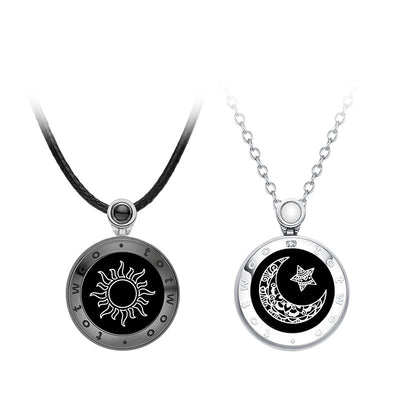 Collar de Pareja Ágata Sol y Luna con Control Remoto Inteligente - Image 2