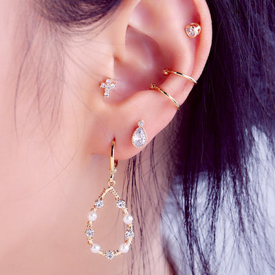 Aretes de Perla Artesanales Lujo Ligero Serie Océano - Clip Europeo Americano - Image 37