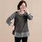 Blusa Artística Tallas Grandes en Algodón y Lino con Efecto Reductor