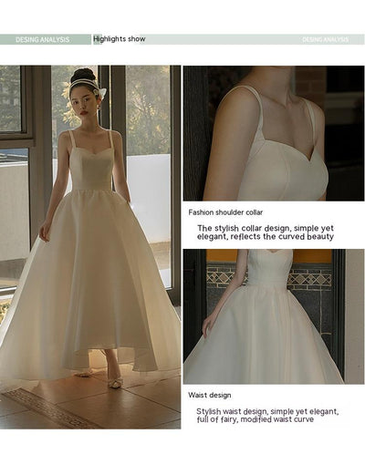 Vestido de Novia Vintage Satinado con Tirantes - Diseño Mori Fantasy Elegante - Image 6
