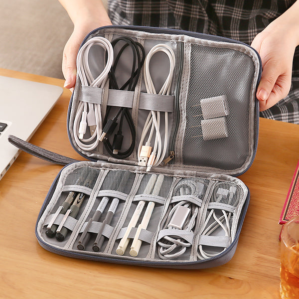 Bolsa Organizadora de Accesorios Digitales de Doble Capa Protectora Portátil