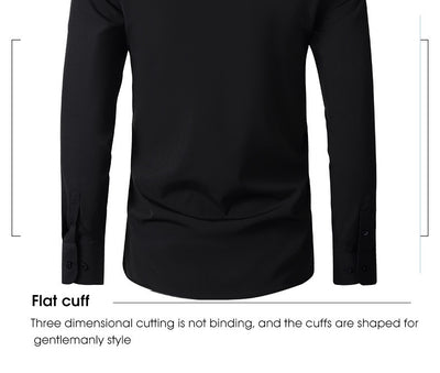 Camisa Ejecutiva de Línea Delgada en Color Sólido - Image 24