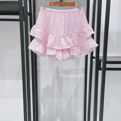 Conjunto Romántico de Blusa con Encaje y Falda Short Tableada Doble Volante - Image 15