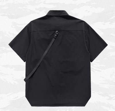 Camisa Negra Manga Corta Elegante - Image 12