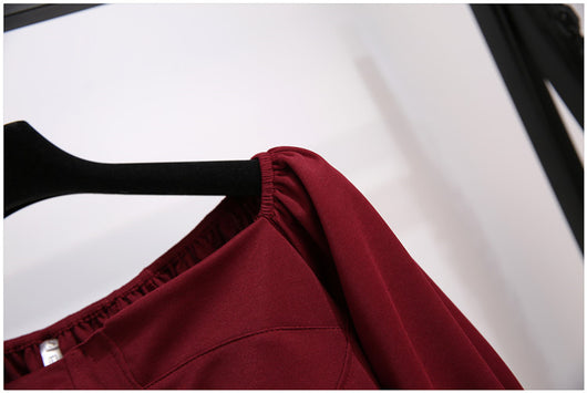 Conjunto Falda Corta Estilo Occidental con Blusa Ajustada Cintura Alta - Image 8